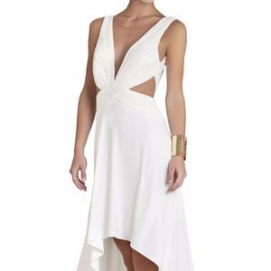 BCBGMAXAZRIA Anastasia High/Low White Dress